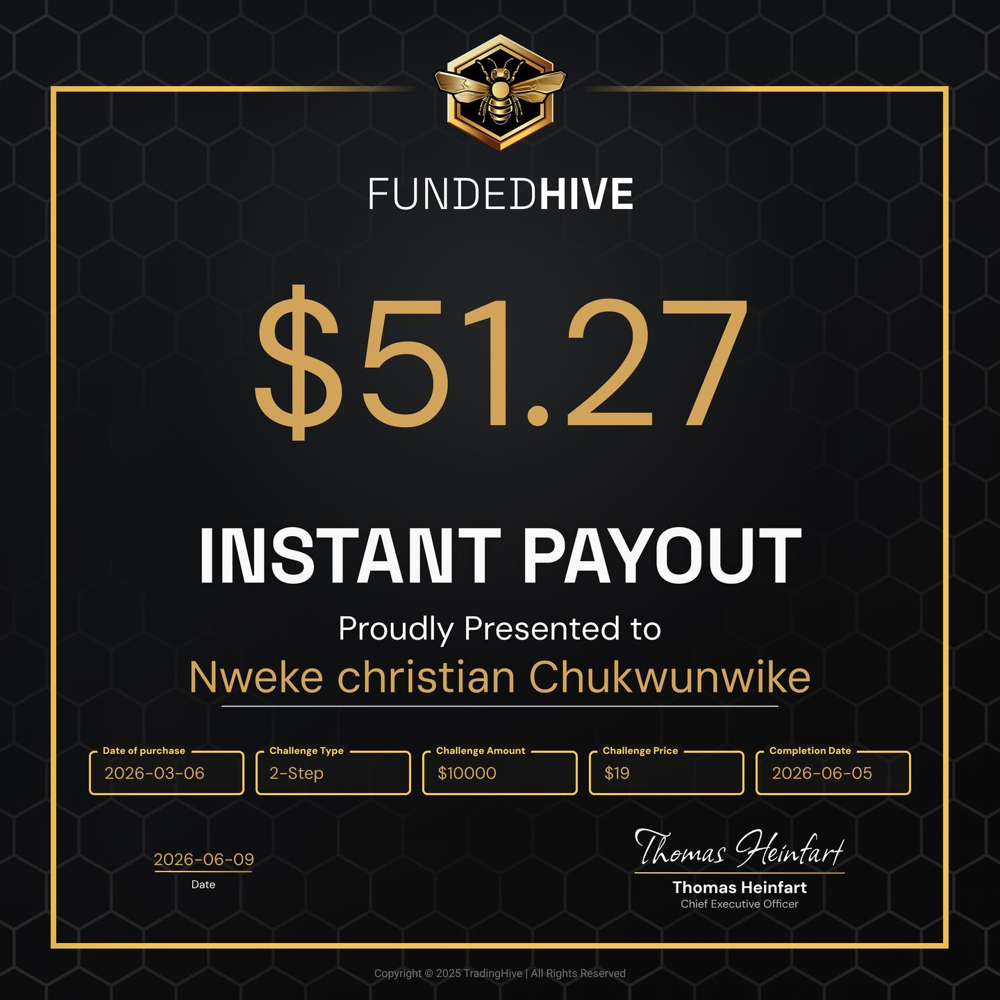 PAYOUT #2968