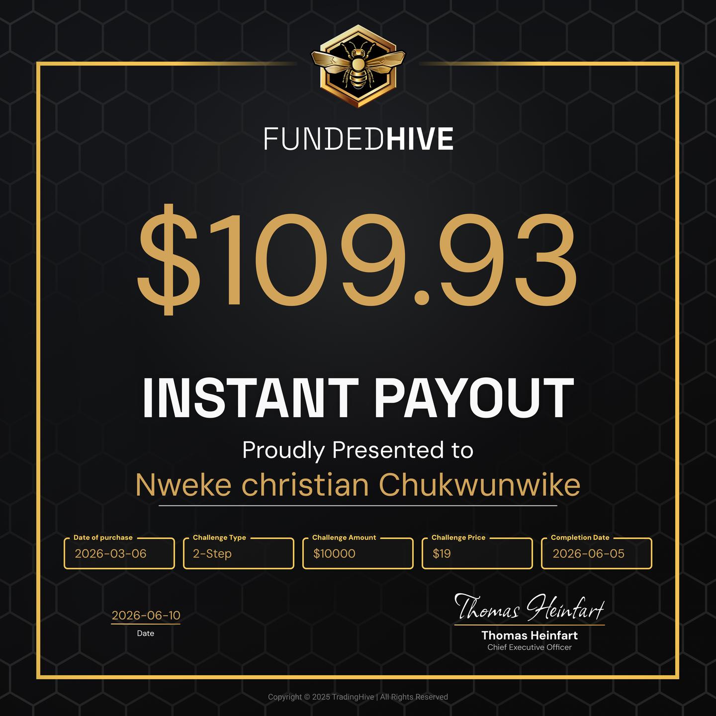 PAYOUT #2993