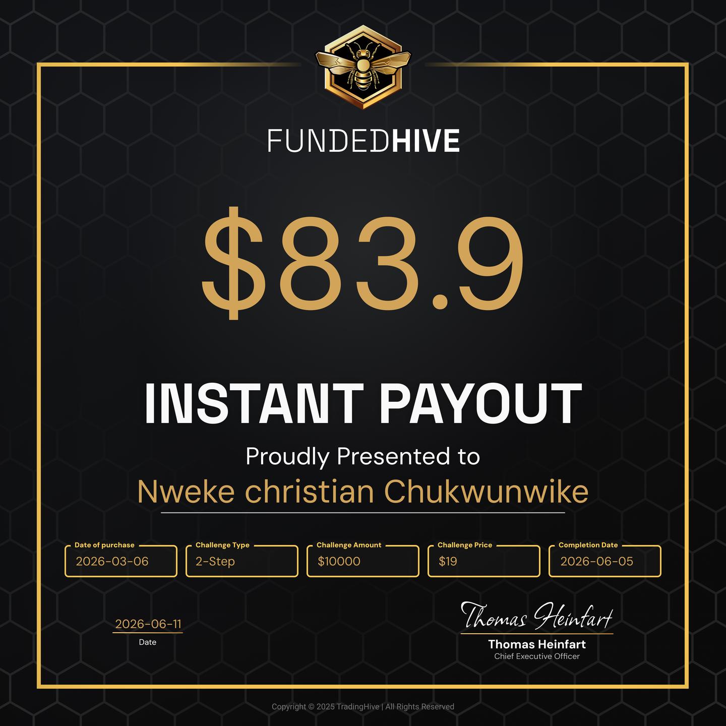PAYOUT #3023