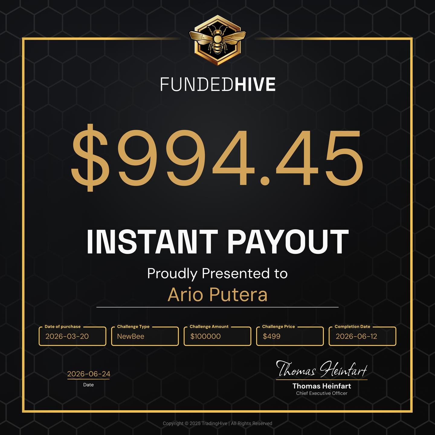 PAYOUT #3255