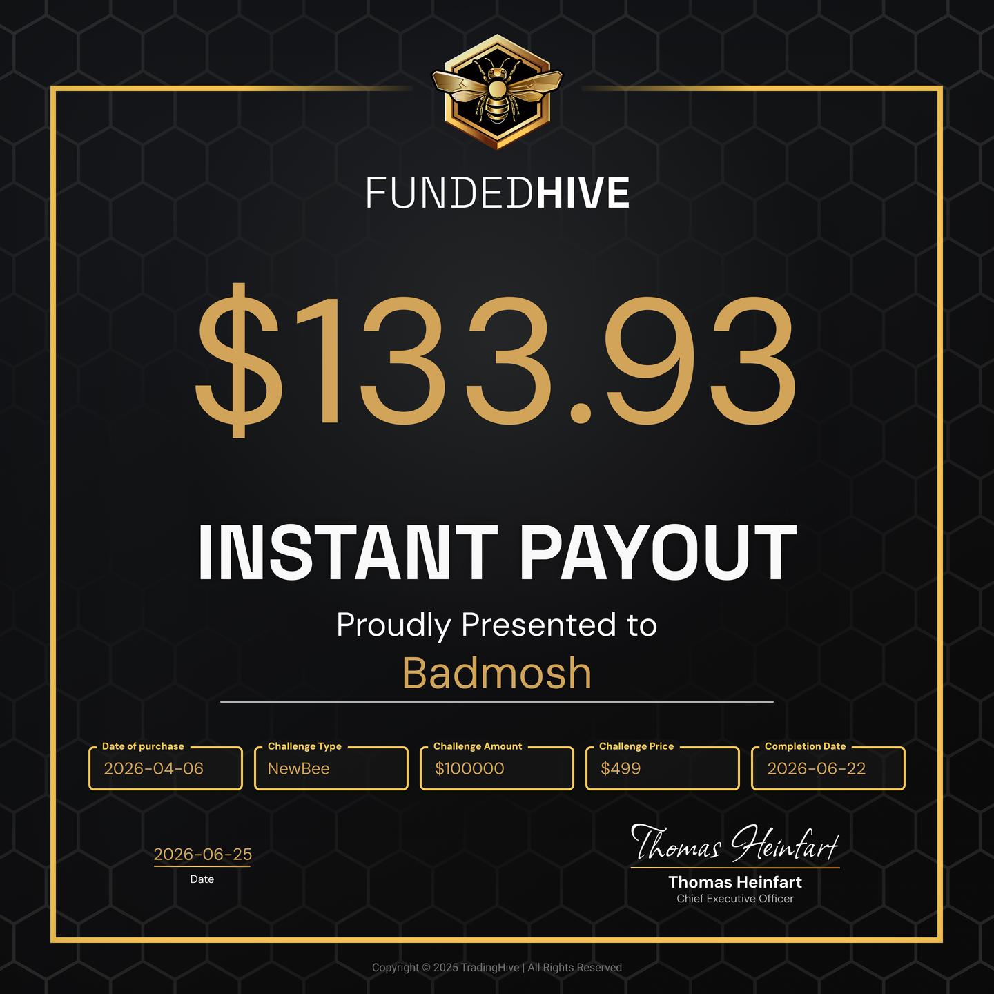 PAYOUT #3393
