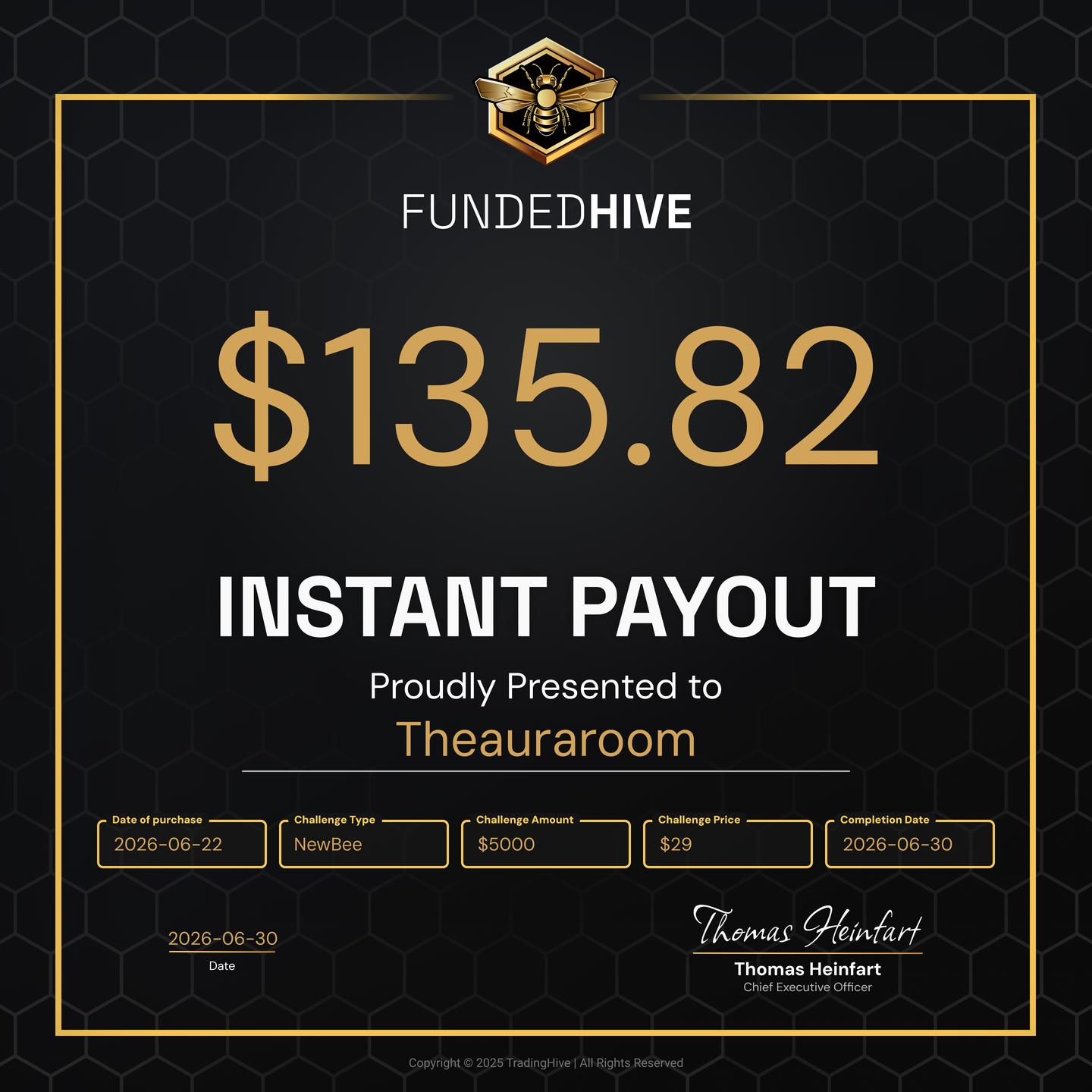 PAYOUT #3573