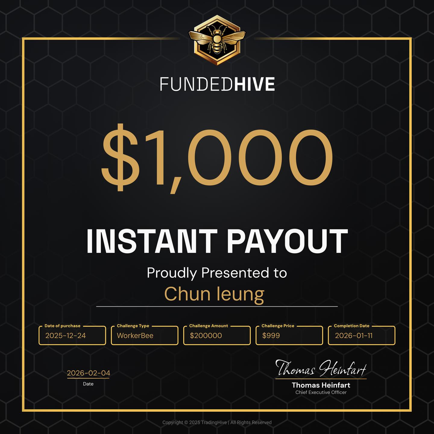 PAYOUT #980